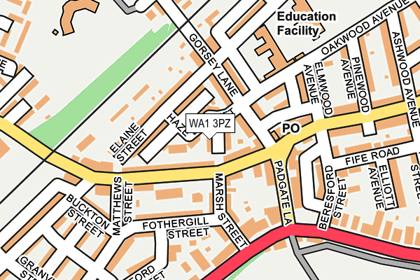 WA1 3PZ map - OS OpenMap – Local (Ordnance Survey) WA1 3PZ map - OS OpenMap – Local (Ordnance Survey)