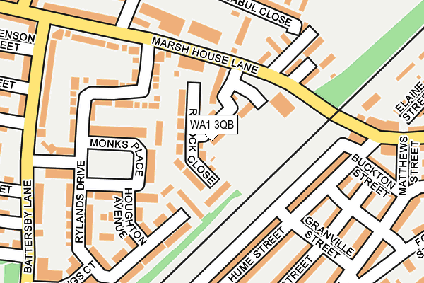 WA1 3QB map - OS OpenMap – Local (Ordnance Survey) WA1 3QB map - OS OpenMap – Local (Ordnance Survey)