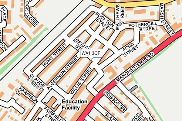 WA1 3QF map - OS OpenMap – Local (Ordnance Survey) WA1 3QF map - OS OpenMap – Local (Ordnance Survey)