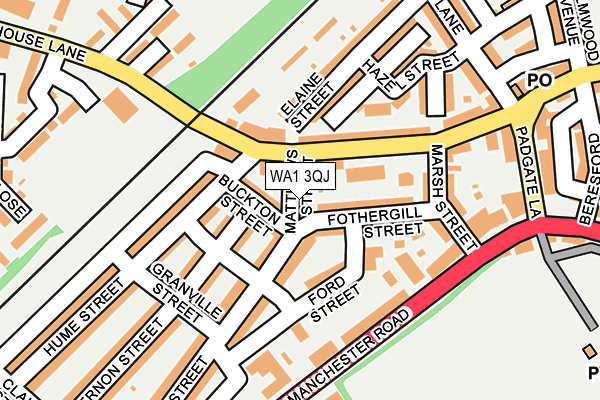 WA1 3QJ map - OS OpenMap – Local (Ordnance Survey) WA1 3QJ map - OS OpenMap – Local (Ordnance Survey)