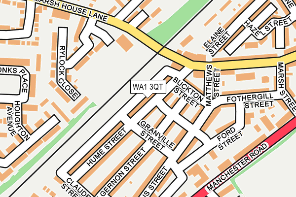 WA1 3QT map - OS OpenMap – Local (Ordnance Survey) WA1 3QT map - OS OpenMap – Local (Ordnance Survey)