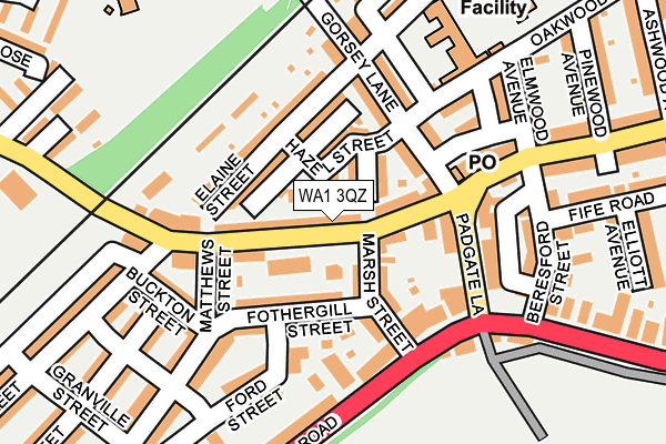 WA1 3QZ map - OS OpenMap – Local (Ordnance Survey) WA1 3QZ map - OS OpenMap – Local (Ordnance Survey)