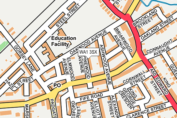 WA1 3SX map - OS OpenMap – Local (Ordnance Survey) WA1 3SX map - OS OpenMap – Local (Ordnance Survey)