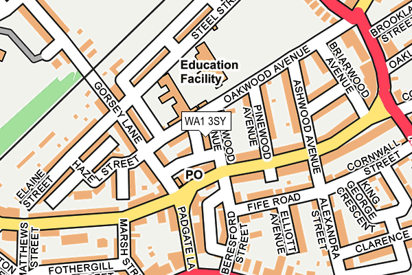 WA1 3SY map - OS OpenMap – Local (Ordnance Survey) WA1 3SY map - OS OpenMap – Local (Ordnance Survey)