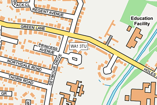 WA1 3TU map - OS OpenMap – Local (Ordnance Survey) WA1 3TU map - OS OpenMap – Local (Ordnance Survey)