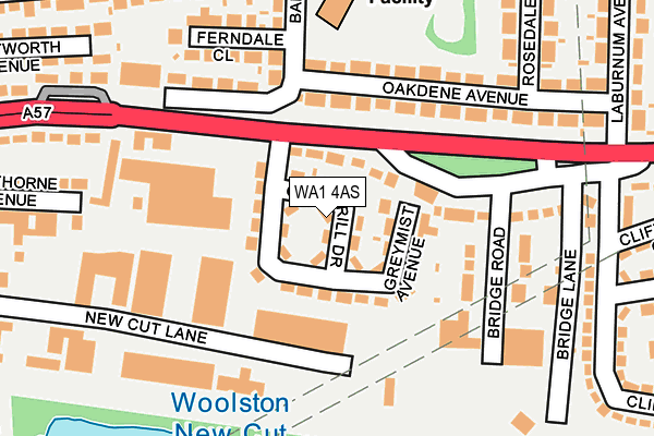 WA1 4AS map - OS OpenMap – Local (Ordnance Survey) WA1 4AS map - OS OpenMap – Local (Ordnance Survey)