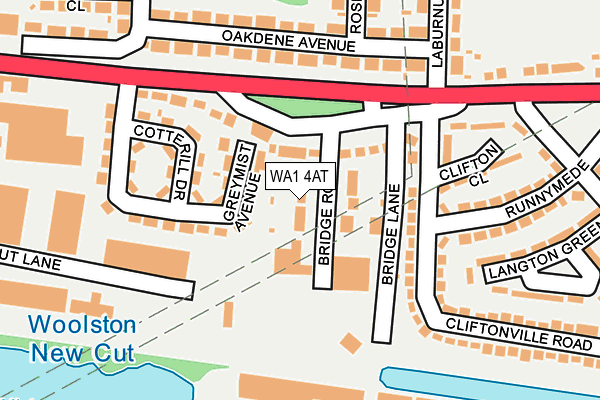 WA1 4AT map - OS OpenMap – Local (Ordnance Survey) WA1 4AT map - OS OpenMap – Local (Ordnance Survey)