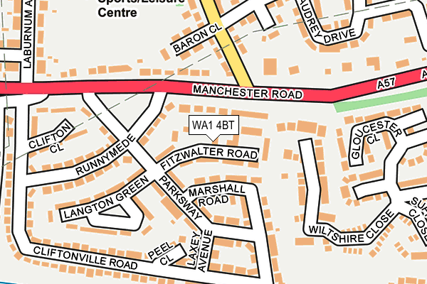 WA1 4BT map - OS OpenMap – Local (Ordnance Survey) WA1 4BT map - OS OpenMap – Local (Ordnance Survey)