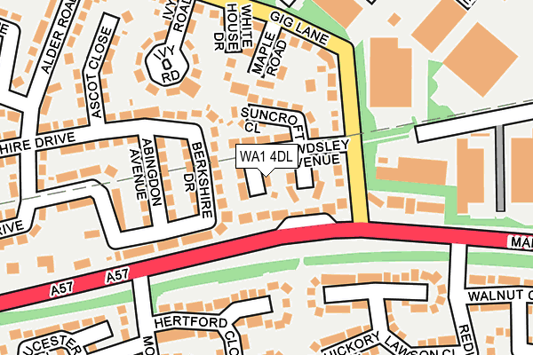 WA1 4DL map - OS OpenMap – Local (Ordnance Survey) WA1 4DL map - OS OpenMap – Local (Ordnance Survey)
