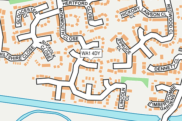 WA1 4DY map - OS OpenMap – Local (Ordnance Survey) WA1 4DY map - OS OpenMap – Local (Ordnance Survey)
