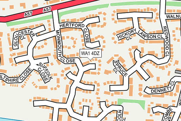 WA1 4DZ map - OS OpenMap – Local (Ordnance Survey) WA1 4DZ map - OS OpenMap – Local (Ordnance Survey)