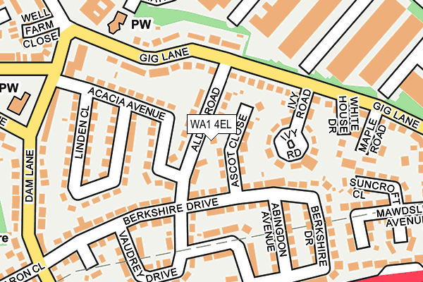 WA1 4EL map - OS OpenMap – Local (Ordnance Survey) WA1 4EL map - OS OpenMap – Local (Ordnance Survey)