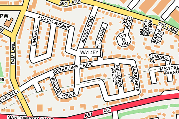 WA1 4EY map - OS OpenMap – Local (Ordnance Survey) WA1 4EY map - OS OpenMap – Local (Ordnance Survey)