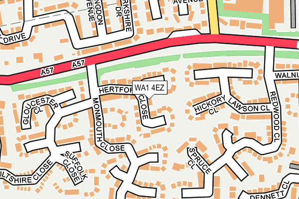 WA1 4EZ map - OS OpenMap – Local (Ordnance Survey) WA1 4EZ map - OS OpenMap – Local (Ordnance Survey)