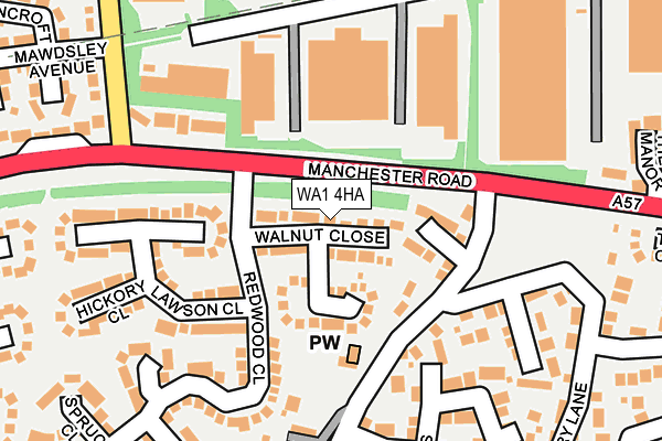 WA1 4HA map - OS OpenMap – Local (Ordnance Survey) WA1 4HA map - OS OpenMap – Local (Ordnance Survey)