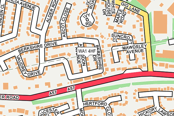 WA1 4HF map - OS OpenMap – Local (Ordnance Survey) WA1 4HF map - OS OpenMap – Local (Ordnance Survey)