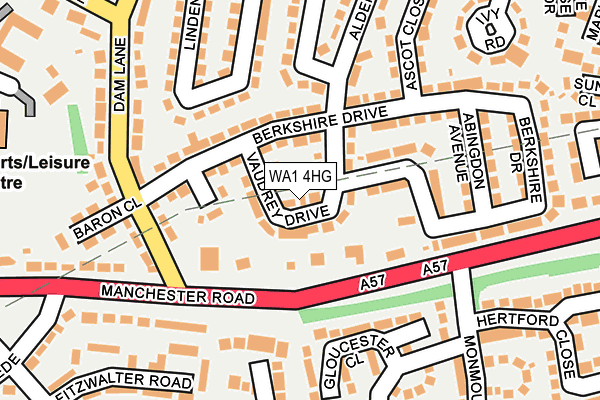 WA1 4HG map - OS OpenMap – Local (Ordnance Survey) WA1 4HG map - OS OpenMap – Local (Ordnance Survey)