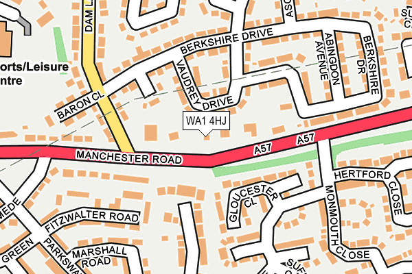 WA1 4HJ map - OS OpenMap – Local (Ordnance Survey) WA1 4HJ map - OS OpenMap – Local (Ordnance Survey)