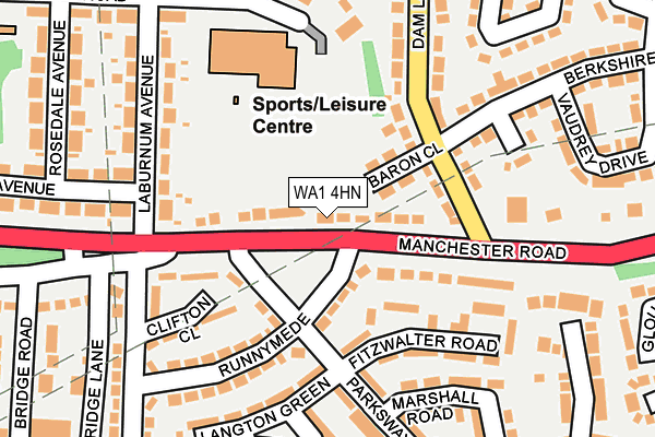 WA1 4HN map - OS OpenMap – Local (Ordnance Survey) WA1 4HN map - OS OpenMap – Local (Ordnance Survey)