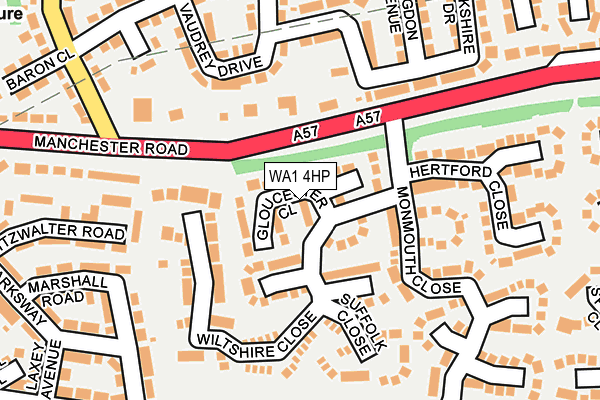 WA1 4HP map - OS OpenMap – Local (Ordnance Survey) WA1 4HP map - OS OpenMap – Local (Ordnance Survey)