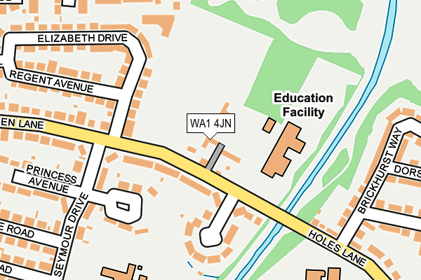 WA1 4JN map - OS OpenMap – Local (Ordnance Survey) WA1 4JN map - OS OpenMap – Local (Ordnance Survey)