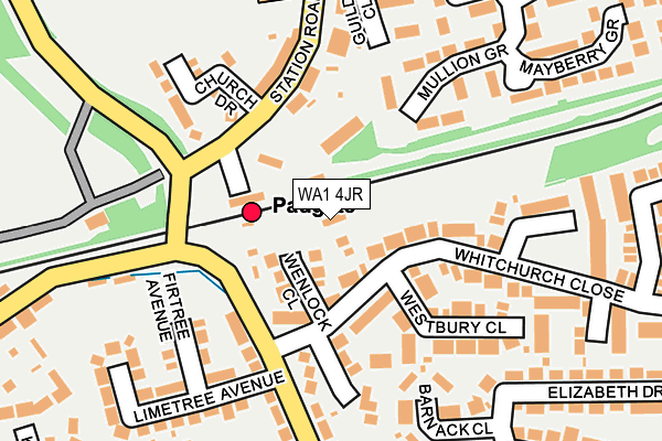 WA1 4JR map - OS OpenMap – Local (Ordnance Survey) WA1 4JR map - OS OpenMap – Local (Ordnance Survey)