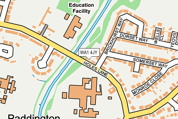 WA1 4JY map - OS OpenMap – Local (Ordnance Survey) WA1 4JY map - OS OpenMap – Local (Ordnance Survey)