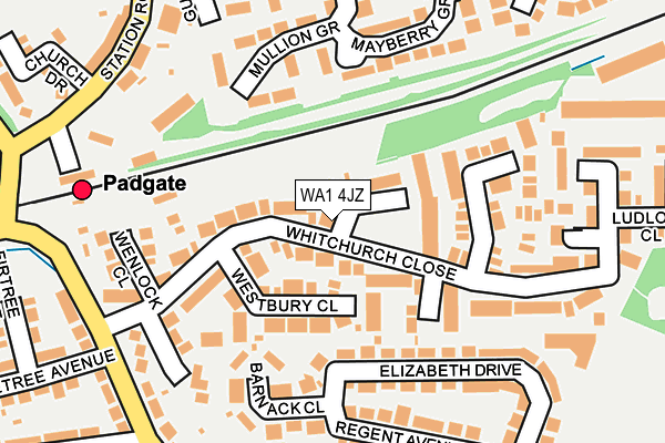 WA1 4JZ map - OS OpenMap – Local (Ordnance Survey) WA1 4JZ map - OS OpenMap – Local (Ordnance Survey)