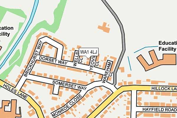 WA1 4LJ map - OS OpenMap – Local (Ordnance Survey) WA1 4LJ map - OS OpenMap – Local (Ordnance Survey)