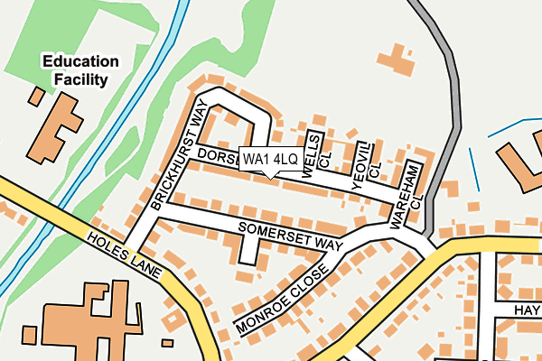 WA1 4LQ map - OS OpenMap – Local (Ordnance Survey) WA1 4LQ map - OS OpenMap – Local (Ordnance Survey)