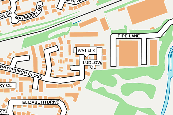 WA1 4LX map - OS OpenMap – Local (Ordnance Survey) WA1 4LX map - OS OpenMap – Local (Ordnance Survey)