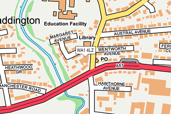 WA1 4LZ map - OS OpenMap – Local (Ordnance Survey) WA1 4LZ map - OS OpenMap – Local (Ordnance Survey)