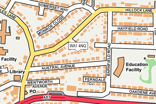WA1 4NQ map - OS OpenMap – Local (Ordnance Survey) WA1 4NQ map - OS OpenMap – Local (Ordnance Survey)