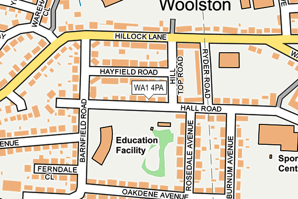 WA1 4PA map - OS OpenMap – Local (Ordnance Survey) WA1 4PA map - OS OpenMap – Local (Ordnance Survey)