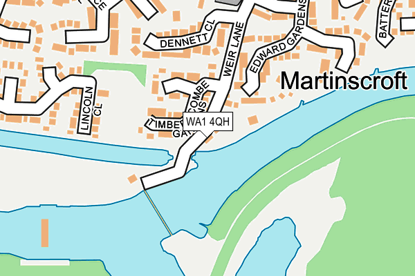 WA1 4QH map - OS OpenMap – Local (Ordnance Survey) WA1 4QH map - OS OpenMap – Local (Ordnance Survey)