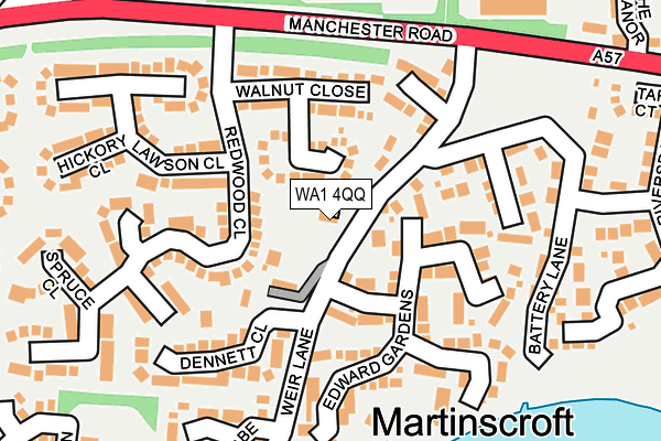 WA1 4QQ map - OS OpenMap – Local (Ordnance Survey) WA1 4QQ map - OS OpenMap – Local (Ordnance Survey)