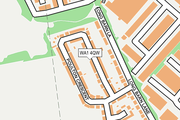 WA1 4QW map - OS OpenMap – Local (Ordnance Survey) WA1 4QW map - OS OpenMap – Local (Ordnance Survey)