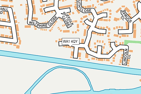 WA1 4QY map - OS OpenMap – Local (Ordnance Survey) WA1 4QY map - OS OpenMap – Local (Ordnance Survey)