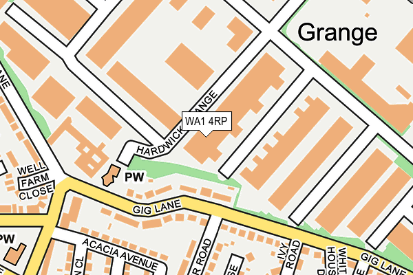 WA1 4RP map - OS OpenMap – Local (Ordnance Survey) WA1 4RP map - OS OpenMap – Local (Ordnance Survey)