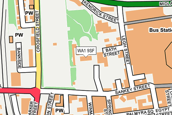 WA1 9SF map - OS OpenMap – Local (Ordnance Survey) WA1 9SF map - OS OpenMap – Local (Ordnance Survey)