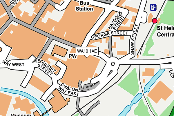 WA10 1AE map - OS OpenMap – Local (Ordnance Survey) WA10 1AE map - OS OpenMap – Local (Ordnance Survey)