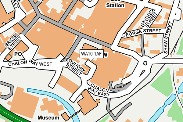 WA10 1AF map - OS OpenMap – Local (Ordnance Survey) WA10 1AF map - OS OpenMap – Local (Ordnance Survey)