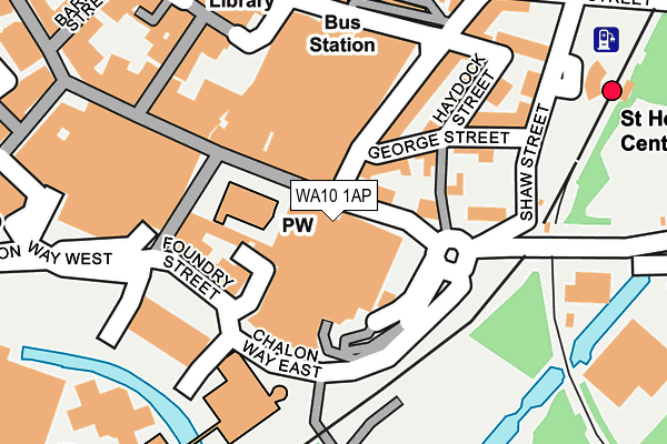 WA10 1AP map - OS OpenMap – Local (Ordnance Survey) WA10 1AP map - OS OpenMap – Local (Ordnance Survey)
