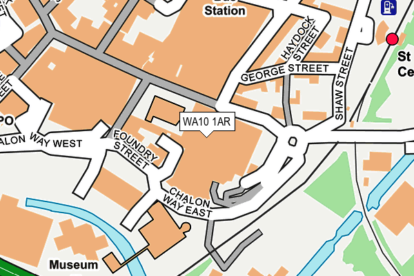 WA10 1AR map - OS OpenMap – Local (Ordnance Survey) WA10 1AR map - OS OpenMap – Local (Ordnance Survey)