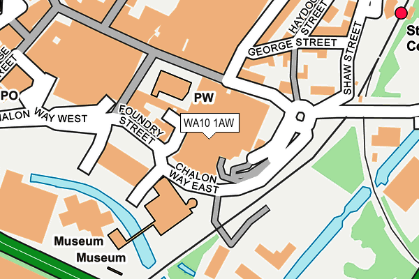 WA10 1AW map - OS OpenMap – Local (Ordnance Survey) WA10 1AW map - OS OpenMap – Local (Ordnance Survey)
