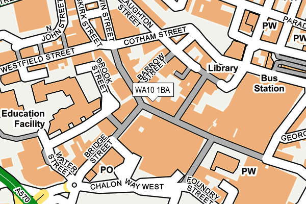 WA10 1BA map - OS OpenMap – Local (Ordnance Survey) WA10 1BA map - OS OpenMap – Local (Ordnance Survey)
