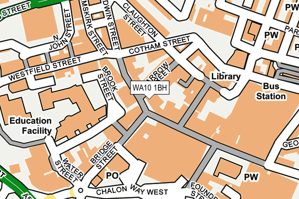WA10 1BH map - OS OpenMap – Local (Ordnance Survey) WA10 1BH map - OS OpenMap – Local (Ordnance Survey)