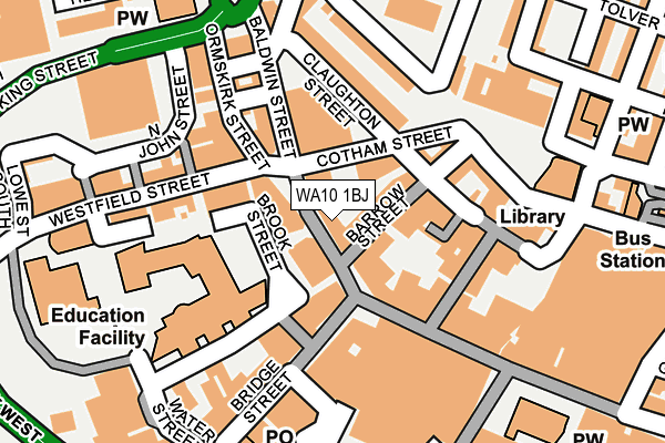 WA10 1BJ map - OS OpenMap – Local (Ordnance Survey) WA10 1BJ map - OS OpenMap – Local (Ordnance Survey)