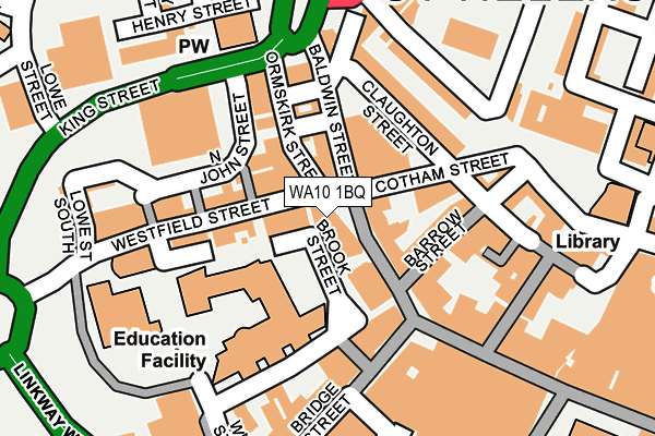 WA10 1BQ map - OS OpenMap – Local (Ordnance Survey) WA10 1BQ map - OS OpenMap – Local (Ordnance Survey)