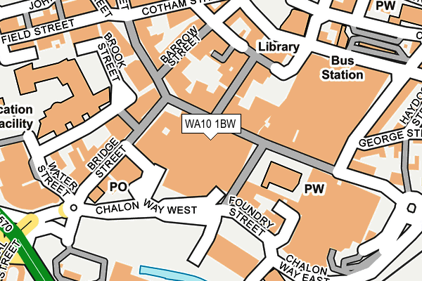 WA10 1BW map - OS OpenMap – Local (Ordnance Survey) WA10 1BW map - OS OpenMap – Local (Ordnance Survey)